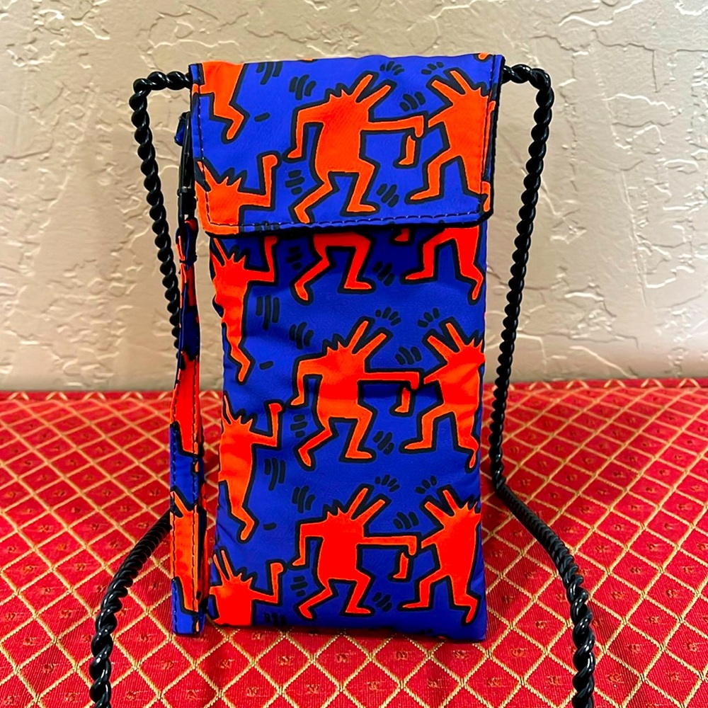 Unisex Akila Keith Haring Glasses Lens Soft Case Puff Pouch Magnetic Closure